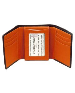 mens trifold leather wallet
